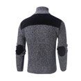 thumbnail image 3 of MaFYtyTPR Winter Jackets for Men Color Block Zipper Knitting with Pocket Long Sleeved Hoodless Casual Jacket on Dark Gray XXL(US 12), 3 of 3