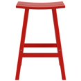 thumbnail image 3 of Florence Outdoor 29" HDPE Plastic Saddle Seat Barstool in Red, 3 of 6