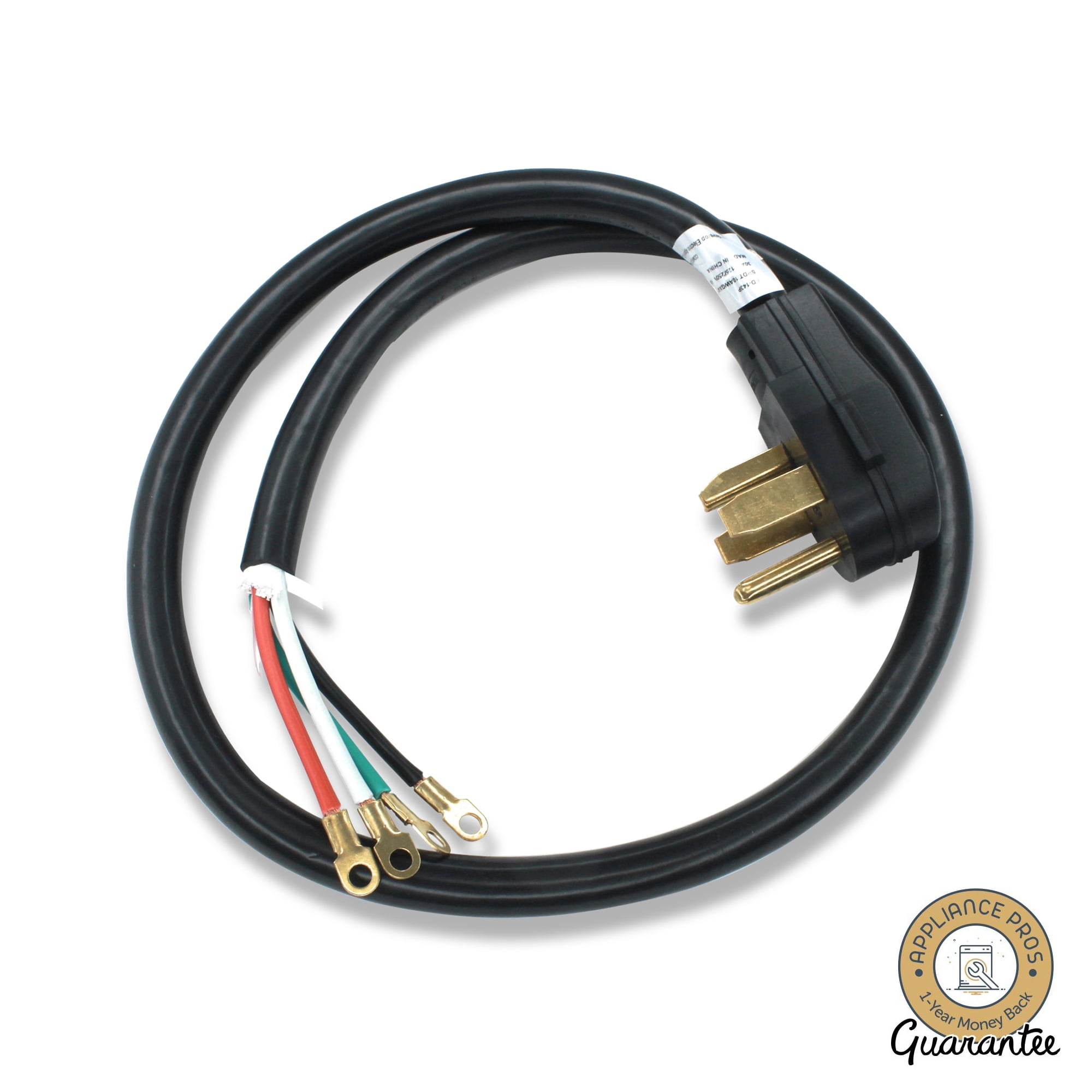 Appliance Pros APPT400L 4ft 30amp Dryer Replacement Plug, Dryer