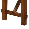 thumbnail image 4 of Benzara Transitional Style Wood and Fabric Upholstery Bench with Padded Seat, Brown, 4 of 5