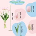 thumbnail image 4 of 15 Pcs Pink/ Orange Artificial Flowers Tulips Real Touch Latex Plastic Soft Faux Bouquets for Party Wedding Home Garden, 4 of 7
