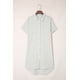 thumbnail image 1 of ABPHQTO Vestido camisero a rayas de manga corta gris para mujer, 1 of 5