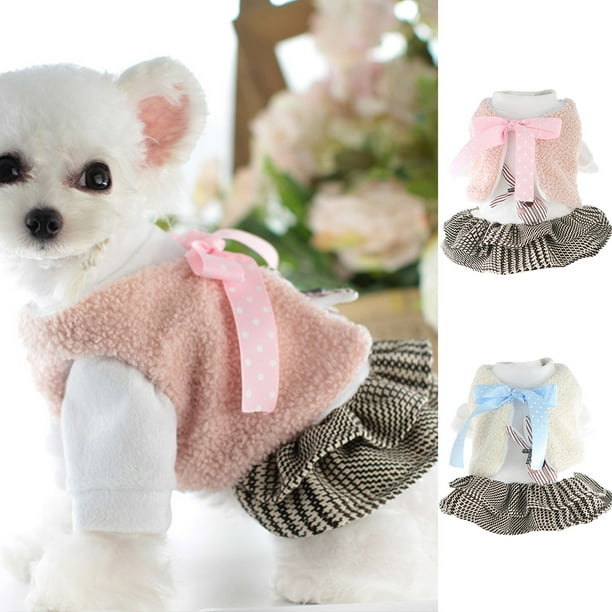 XWQ 2Pcs/Set Pet Skirt Double-layer Plaid Hem Dress-up Warm Cute Pet Dogs Princess Dress Jacket Suit for Autumn XWQ 2Pcs/Set Pet Skirt Double-layer Plaid Hem Dress-up Warm Cute Pet Dogs Princess Dress Jacket Suit for Autumn