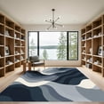 thumbnail image 2 of ODIKA 3'x5' Machine Washable Non-Slip Area Rug, Abstract Navy High Traffic Rug with Pad, Blue, 1055743, 2 of 8
