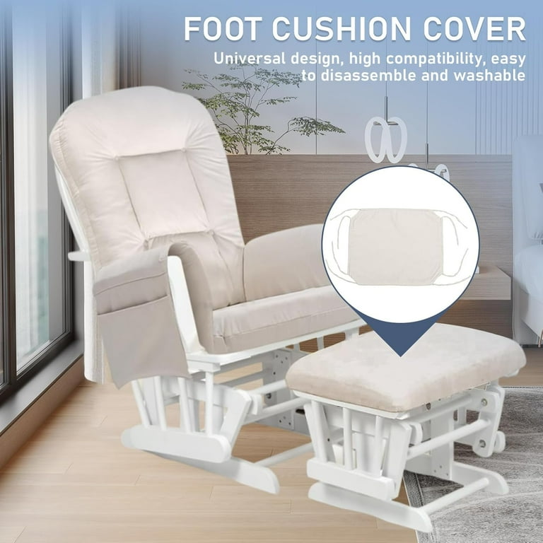 Replacement Cushions Foot Glider Cushions Wingback Glider Rocker - Main Image