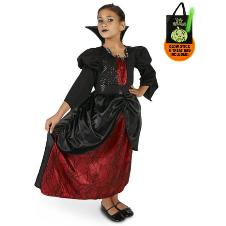 Little Vampire Queen Child Costume Treat Safety Kit