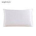 thumbnail image 1 of Funda de almohada de seda de morera Funda de almohada transpirable de 2 lados Funda de almohada de color sólido para la piel del cabello, Blanco, 51x91cm kenally HA003379-33, 1 of 7