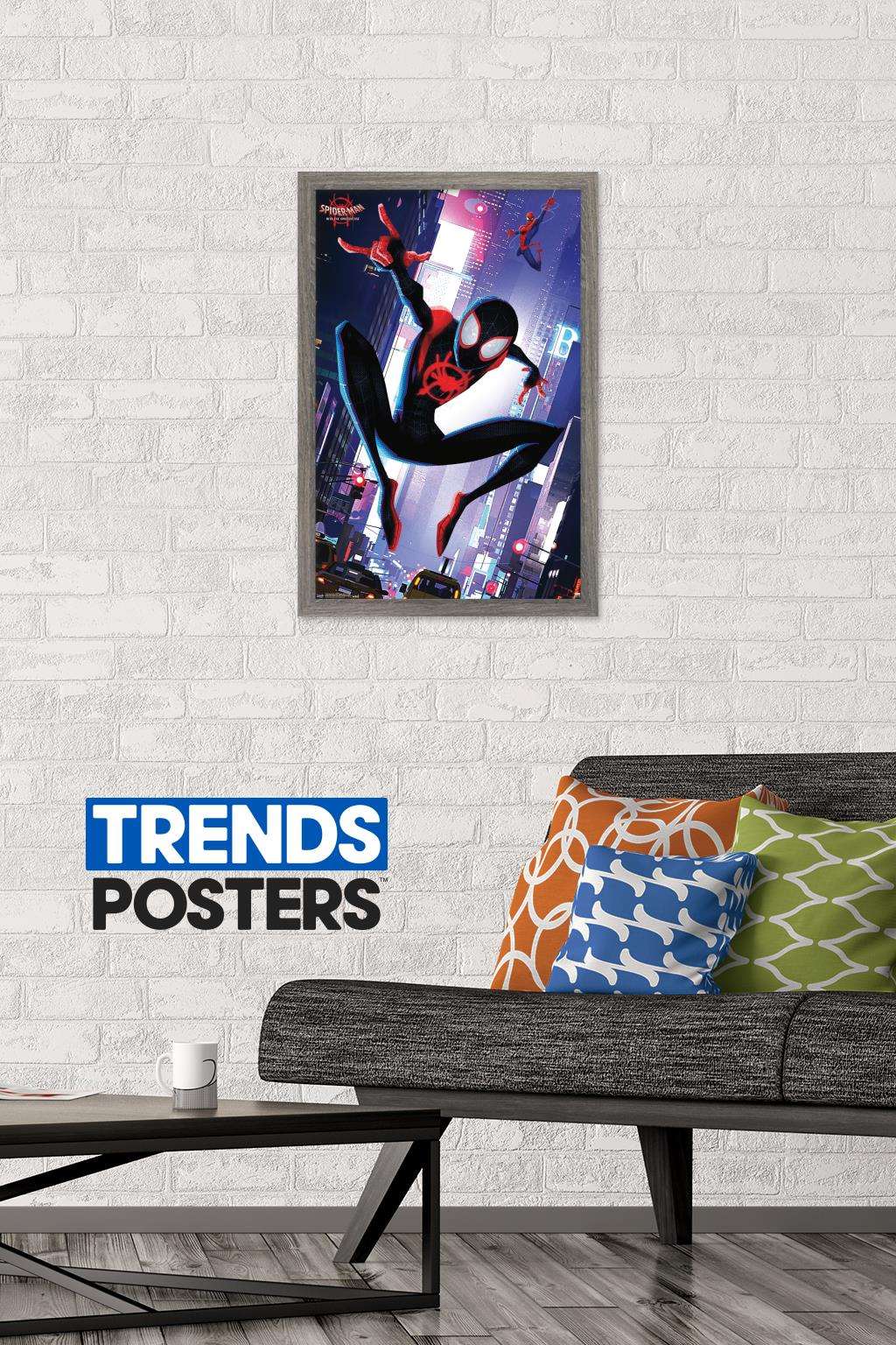 Marvel Spider-Man - Into The Spider-Verse - Street Wall Poster, 14.725" x 22.375", Framed