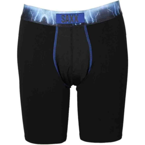 Saxx Mens Thermal Long Leg Athletic Underwear Long Leg Boxer - Black S