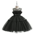 thumbnail image 5 of URMAGIC Toddler Little Girls Princess Black Dress for Wedding Party Ball Halloween Gown, 5 of 12