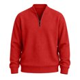 thumbnail image 3 of Sakuulaan Boys Sweatshirts Quarter Zip Mock Neck Knit Casual Long Sleeve Fall Tops, 3 of 8
