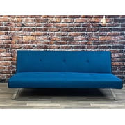 ViscoLogic DANBURY Convertible Tissu Futon Salon Canapé Pour Petits Espaces (Bleu)