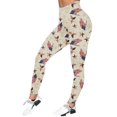 thumbnail image 1 of Gibobby Pantalones de yoga Mujeres Casual Cuatro de julio Día de la Independencia Impreso Deportes Leggings Pantalones largos(Beige,M), 1 of 5