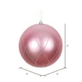 thumbnail image 2 of Vickerman 6" Pink Matte and Glitter Swirl Ball Ornament, 3 per Box, 2 of 4
