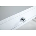 thumbnail image 5 of Modrest Ostrow 3-Drawer Rectangular Stainless Steel Writing Desk in White, 5 of 6