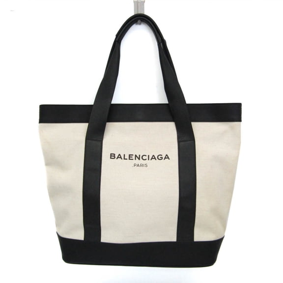 Pre-Owned Balenciaga Navy Tote 374767 Women,Men Canvas,Leather Tote Bag... (Good)
