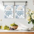 thumbnail image 2 of Blue Coastal Kitchen Towels Set of 3, Nautical Coral Beach Starfish Soft Microfiber Dish Towels, Absorbent Quick-Dry Washable Dishcloths for Kitchen Cleaning, Drying Dishes, 18x28 Inches, 2 of 9