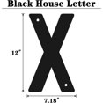 thumbnail image 2 of 12 Inch Modern Metal House Numbers, Metal Letter, Black Door Number, Metal Mailbox Numbers and Letters, Metal House Address Letters and Numbers for Outside Signs (X), 2 of 8