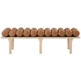 thumbnail image 4 of Meridian Furniture Landon Cognac Vegan Leather Bench, 4 of 17