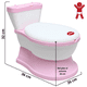 thumbnail image 5 of Baño Entrenador para Niños Sonido de Descarga Asiento Acolchado Antisalpicaduras Antideslizante Diseño Realista - Rosa, 5 of 7
