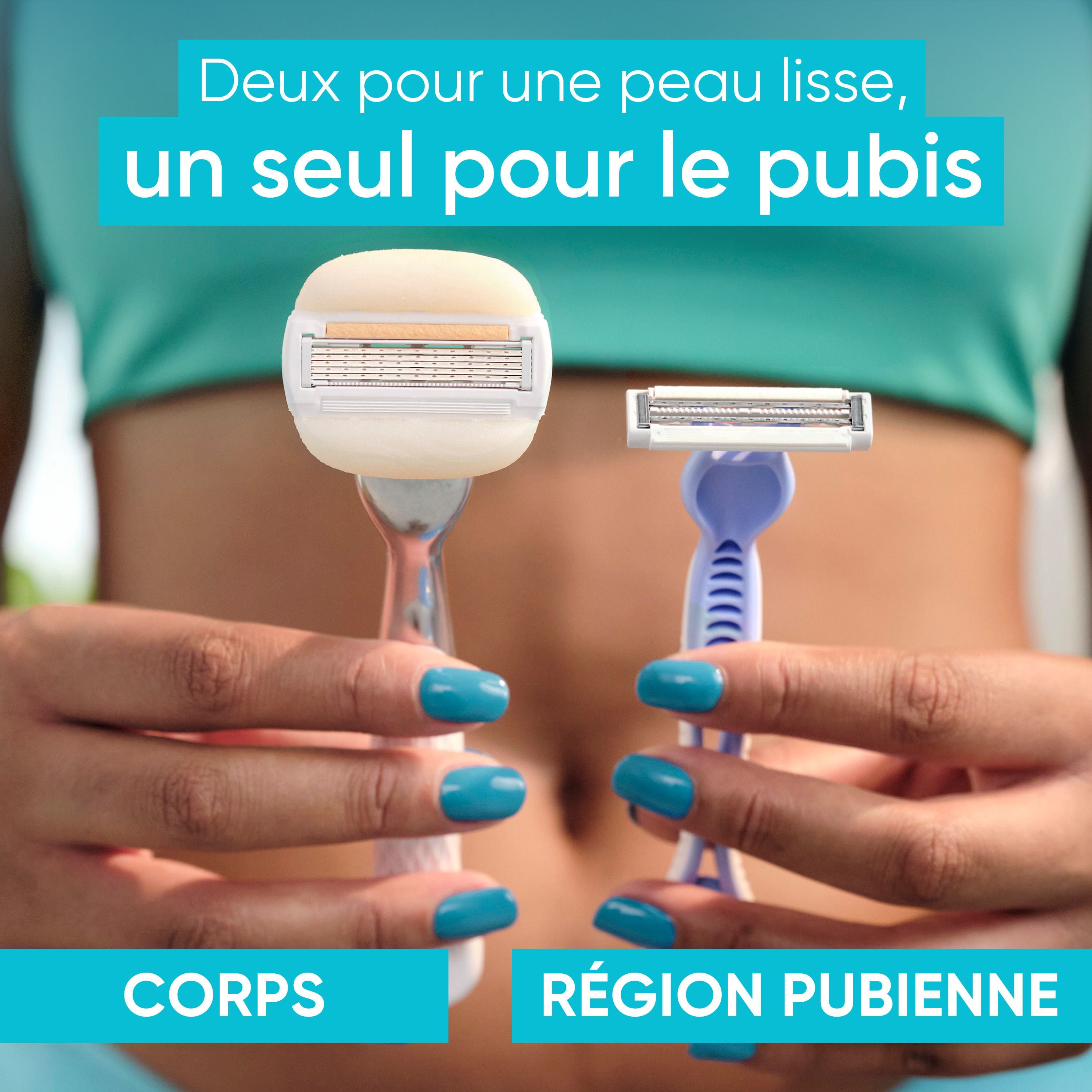 Gillette Venus for Pubic Hair & Skin Women's Disposable Razors, 4ct