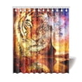 thumbnail image 1 of MKHERT Multicolored Tiger Polyester Fabric Bathroom Shower Curtain 66x72 inch, 1 of 1