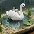 thumbnail image 4 of White Goose Model Ornament, Solid Wild Figurine With Baby Realistic Simulation Animal & Educational, 4 of 6