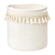 thumbnail image 1 of Cesta tejida, organizador, contenedor de decoración, cuerda de algodón, cesta para la colada, cesto para la colada, contenedor para ropa sucia, Pequeño, 1 of 8