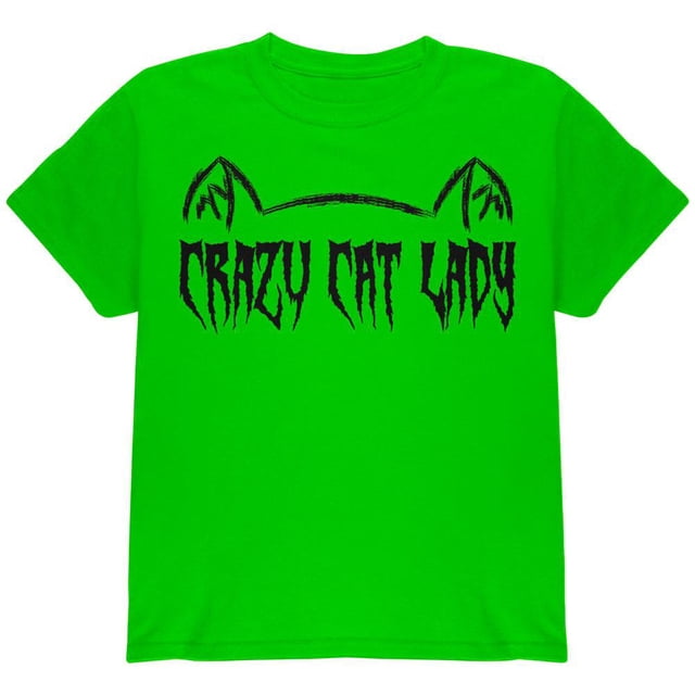 T-shirt Jeunesse Halloween Crazy Cat Lady