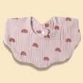 thumbnail image 2 of WNVMWI Newborn Cotton Muslin Bibs Baby Snap Absorbent Drool Towel Infant Feeding Teething Reusable Bib Light Pink, 2 of 4