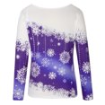 thumbnail image 5 of Lilgiuy Fashion Women Print Long Sleeve Comfortable Breathable V-Neck Shirt Tops Warm Outwear Clothes, 5 of 5