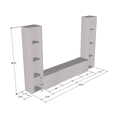 thumbnail image 5 of Cali BL-EF Floating Fireplace Entertainment Center, 5 of 5