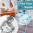 thumbnail image 3 of JieC Electric Baby Swing with Toy, Unisex, Suitable for Newborns From 0-36 Months,Blue, 3 of 10