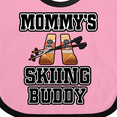 thumbnail image 4 of Inktastic Mommys Skiing Buddy for Kids Boys or Girls Baby Bib, 4 of 4