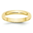 thumbnail image 1 of 10k Yellow Gold 3mm Plain Classic Dome Wedding Band Ring Size 4.5, 1 of 4