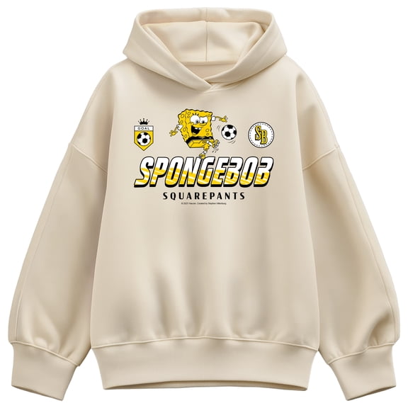 SpongeBob SquarePants - SpongeBob Soccer Jersey - Women's Oversized Fleece Hoodie Sweatshirt