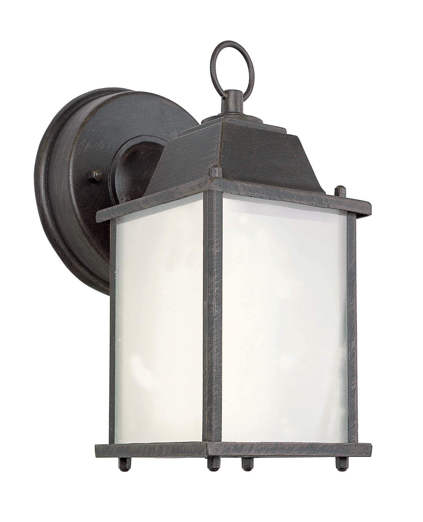 Trans Globe 1-Light Brushed Nickel Outdoor Wall Lantern Sconce w/ Clear Glass 