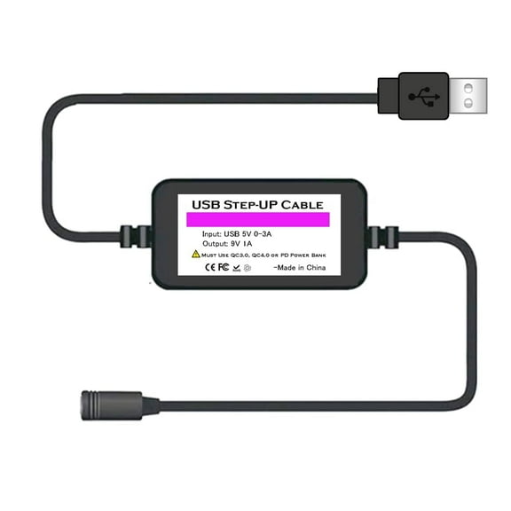 Heated Jacket Adapter Charger USB Plug Step-up Cable for Heated Hoodies and Vests (Support 7.4v or 8.4v)