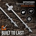 thumbnail image 2 of Trampoline Anchors High Wind Heavy Duty - 12" Set of 8 - Trampoline Anchor Kit - Trampoline Stakes Anchors High Wind - Ground Anchors Heavy Duty - Trampoline Wind Stakes - Gro, 2 of 7