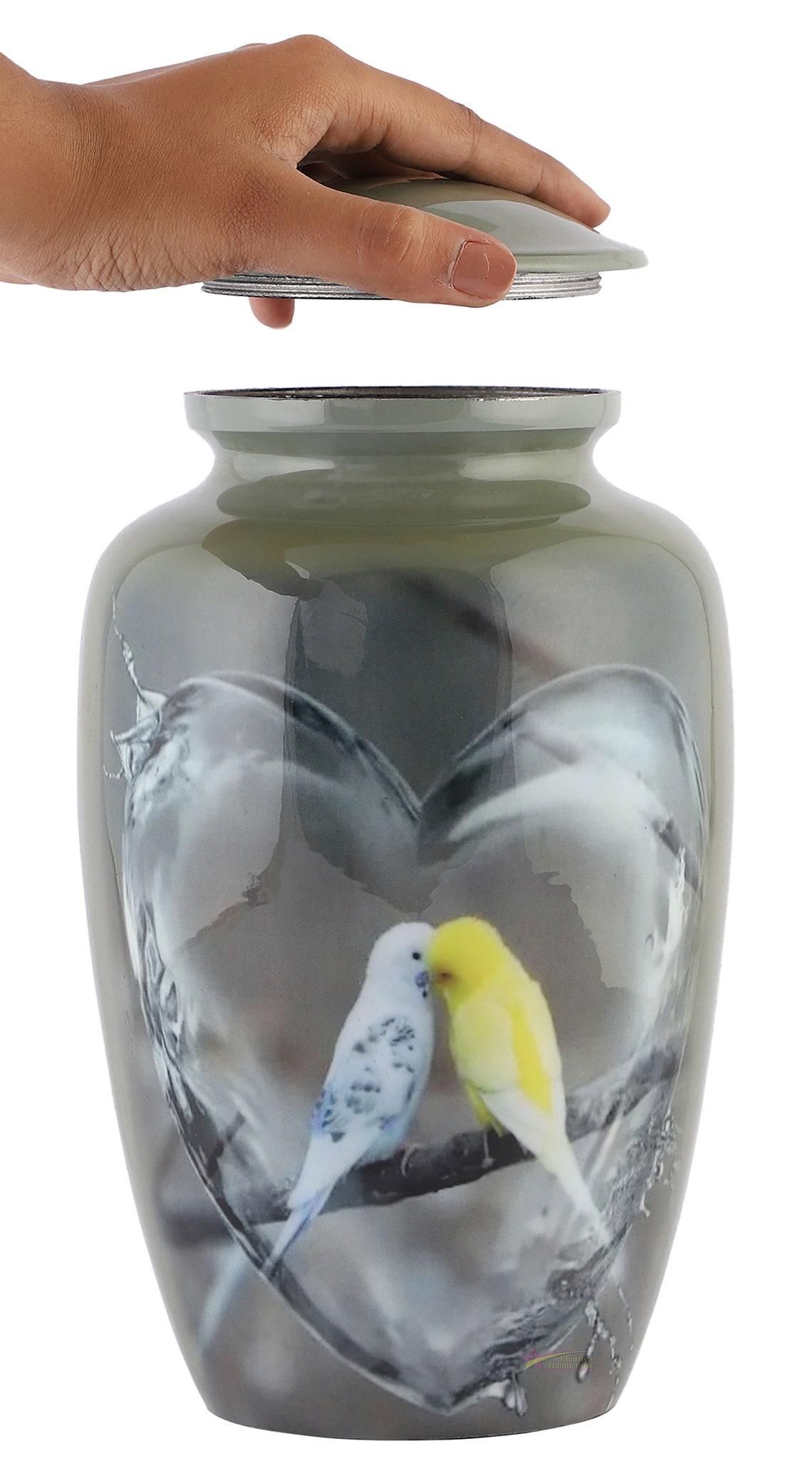 Urns for Human Ashes Adult Size Handcrafted Cremation Funeral Burial Decorative Urns with Velvet Bag – Secure Screw Top Seal - Protective Coating 200Cu/In