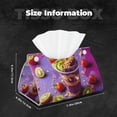 thumbnail image 4 of Kdxio Fruit Parfait Colorful Print Tissue Box Cover,Modern PU Leather Rectangular Tissue Box Holder for Bathroom Living Room Bedroom Office Desk Car Home, 4 of 6