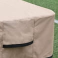thumbnail image 5 of UCEDER Fire Pit Cover Polyester Fabric with TPU Backing Layer Patio Fire Bowl Cover (36''L x 36''W x20''H, Brown-Square), 5 of 7