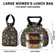 thumbnail image 5 of Pioneer Flower Floral Print Pattern Drawstring Lunch Bag Women - Drawstring Lunch Bag Insulated for Work Office - Stain-Resistant Large Lunchbags for Women with Multi-Pockets, 5 of 6