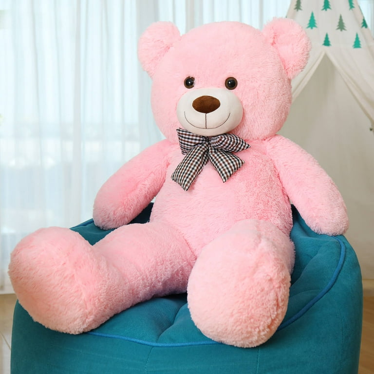Free Shipping! MorisMos Giant Teddy Bear 4ft 47 Inch Pink Plush