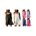 thumbnail image 3 of Suagox Women Casual Summer Rompers Overalls Solid Color Sleeveless Backless Shorts Jumpsuits Playsuits Streetwear with Pockets, 3 of 10