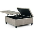 thumbnail image 4 of Trent Home 36" Coffee Table Storage Ottoman in Distressed Gray Faux Leather, 4 of 9