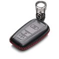 thumbnail image 2 of Vitodeco Genuine Leather Smart Key Fob Case Compatible with Toyota Rav4 2021, Camry 2022, Prius 2021, Highlander 2022, CH-R 2021, Avalon 2021, Toyota 86 2020, Mirai 2022 (3 Buttons, Black/Red), 2 of 10