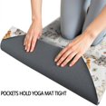 thumbnail image 3 of 74x26 Inch Yoga Towel, Sweat Absorbent Non-Slip Mat for Hot Yoga, Pilates & Fitness,Cat Floral Kitten White Pattern, 3 of 5