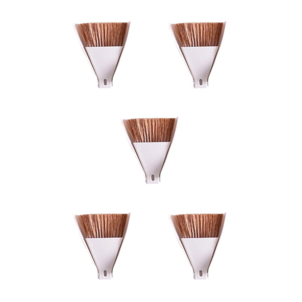 Inteprter 1 Juego de Mini escoba de plástico, herramientas de limpieza convenientes, cepillo de barrido, accesorios prácticos de limpieza de Blanco 5Conjunto