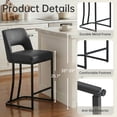 thumbnail image 5 of Usaint Modern C-Shaped Counter Stools Set of 4 Ergonomic Kitchen Bar Stools for Kitchen Island, Counter, Home, Black, 5 of 8